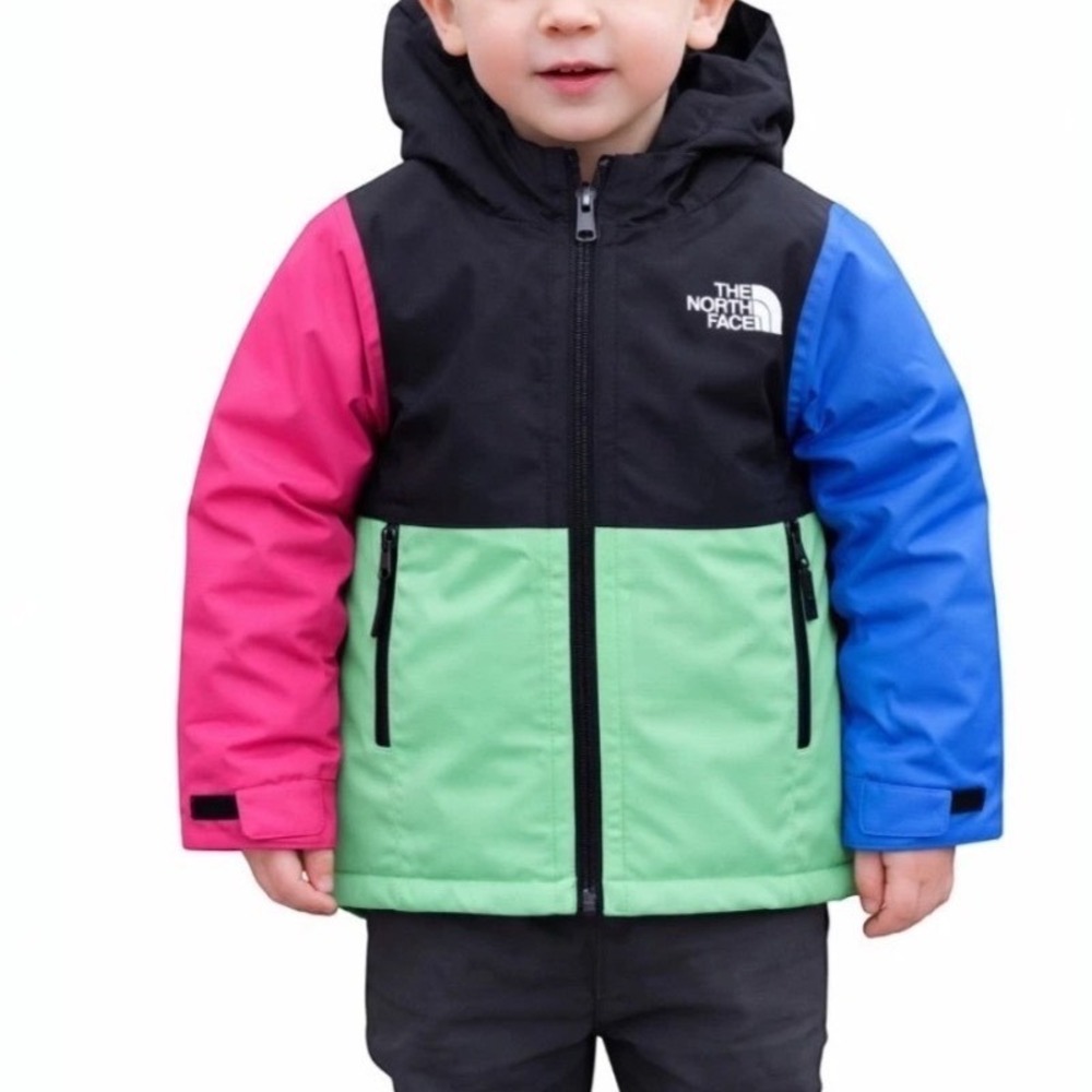 The North Face Kids Freedom Insulated Jacket Green Black Pink Blue 3T Ski Winter
